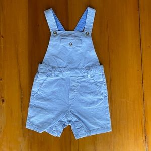 36M blue and white pinstripe Jacadi overall